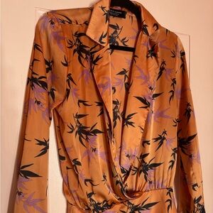 Zara Orange Bodysuit